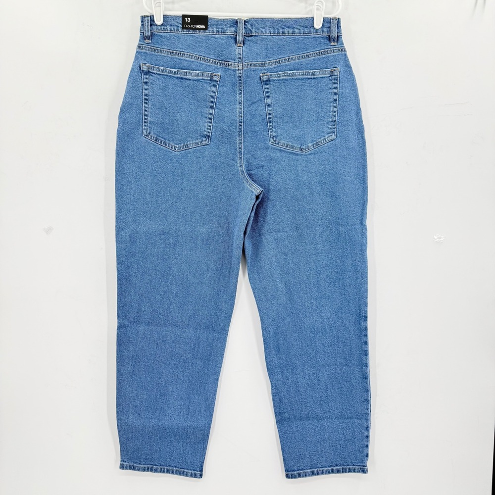 Fashion Nova Women's Stretch Always Do Your Best Mom Jeans Size 13 High Rise NWT - Picture 2 of 11